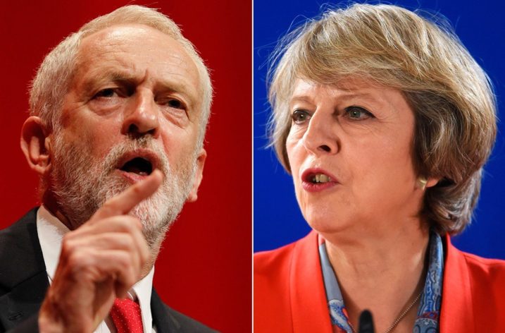 Corbyn and May face questions in live TV interview