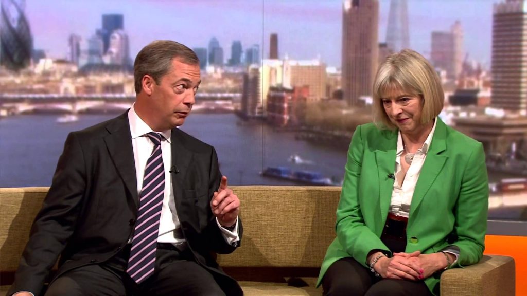 Farage and Theresa May